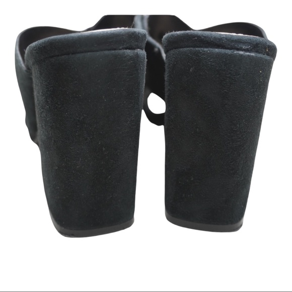 Vince Camuto Jevan black Suede Block heel mules size 8.5 - Picture 6 of 8